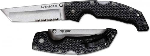 Cold Steel Voyager, Large Part Serrated Tanto, CS-29TLTH