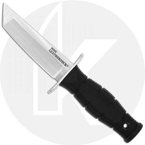 Cold Steel Mini Leatherneck Tanto 39LSAA - Value Price EDC - Satin Tanto Fixed Blade - Black Kray-Ex - Secure-Ex Sheath