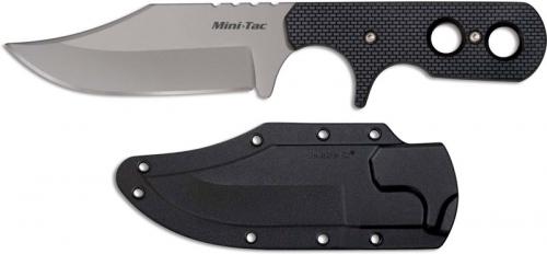 Cold Steel 49HCF Mini Tac Bowie Andrew Demko EDC Clip Point Fixed Blade with Griv-Ex Scales