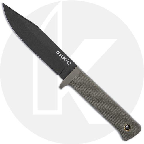 Cold Steel SRK Compact - Black SK-5 Clip Point Fixed Blade - Dark Earth Kray-Ex - 49LCKD-DEBK