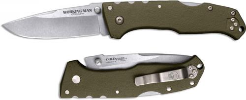 Cold Steel Working Man 54NVG Knife Steve Austin EDC OD Green GFN Locking Folder