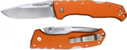Cold Steel Working Man 54NVRY Knife Steve Austin EDC Blaze Orange GFN Locking Folder