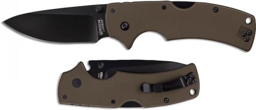 Cold Steel 58ALVF American Lawman Knife Drop Point Flat Dark Earth G10 Locking Folder