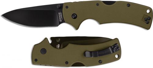 Cold Steel 58ALVG American Lawman Knife Drop Point OD Green G10 Locking Folder