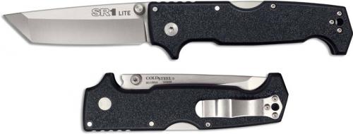 Cold Steel SR1 Lite 62K1A - Value Priced EDC - Tanto Blade - Black Griv Ex - Tri Ad Lock - Folding Knife