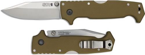 Cold Steel 62L SR1 Knife Andrew Demko Clip Point Tri-Ad Lock Folder OD G10