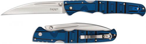 Cold Steel Frenzy II 62P2A Knife Andrew Demko S35VN Wharncliffe Blue Black G10 Folder