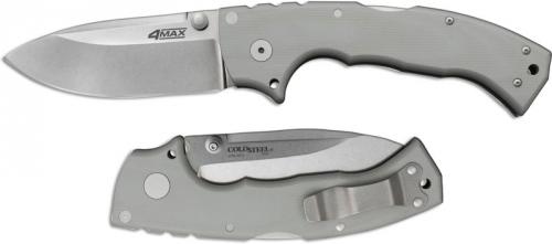 Cold Steel 62RN 4-Max Knife Andrew Demko Drop Point Tri-Ad Lock Folder Cool Gray G10