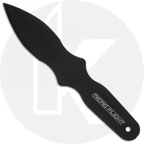 Cold Steel Micro Flight Throwing Knife 80STMB - Single Piece Black Carbon Spring Steel - Spear Point