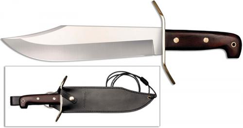 Cold Steel 81B Wild West Bowie Knife - Carbon Steel Blade - Rosewood Handle with Brass S Guard