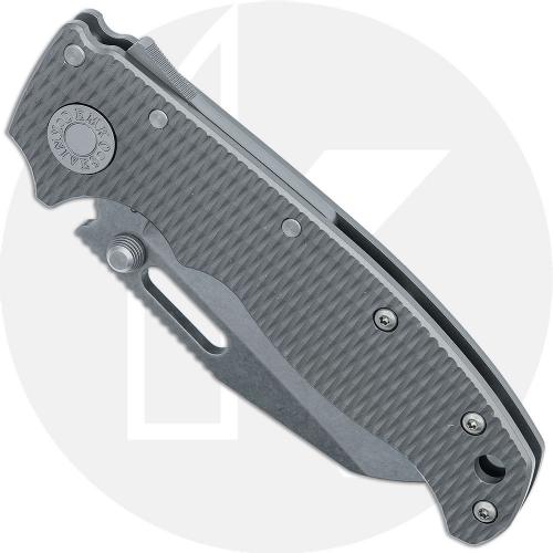 Demko AD20.5 Knife - CPM 3V Shark Foot - Textured Titanium - Shark-Lock