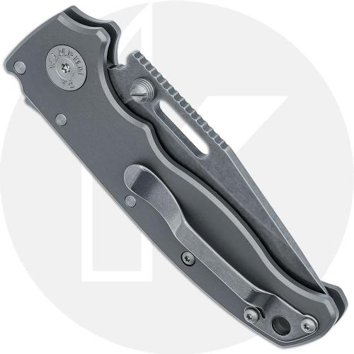 Demko AD20.5 Knife - CPM 3V Clip Point - Smooth Titanium - Shark-Lock