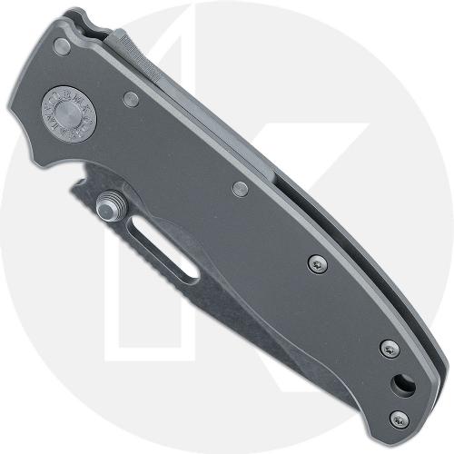 Demko AD20.5 Knife - CPM 3V Clip Point - Smooth Titanium - Shark-Lock