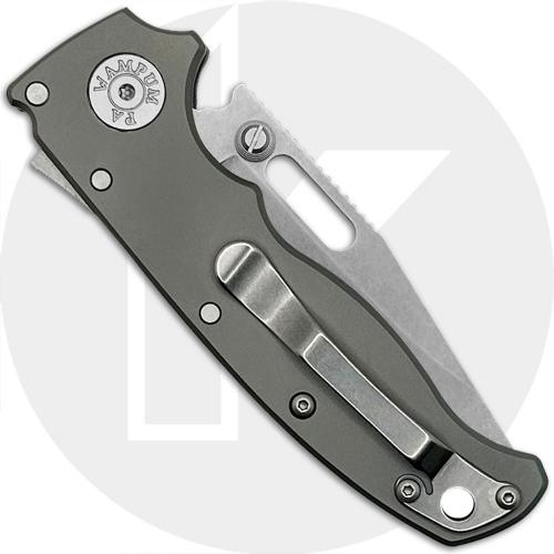 Demko AD20.5 Knife - CPM 20CV Clip Point - Smooth Titanium - Shark-Lock