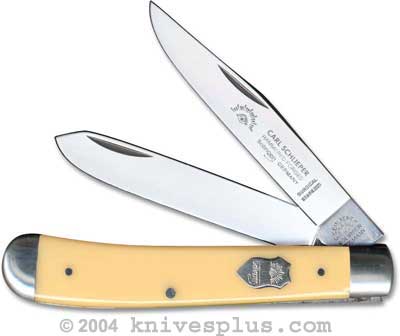 Eye Brand Knives: Eye Brand Mini Trapper Knife, Yellow Handle, EB-20Y