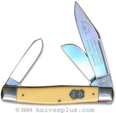Eye Brand Knives: Eye Brand Large Stockman Knife, Yellow Handle, EB-425Y