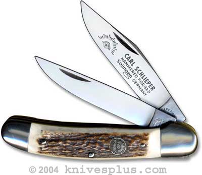 Eye Brand Knives: Eye Brand Copperhead Knife, Stag Handle, EB-GXDS