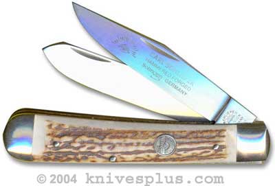 Eye Brand Knives: Eye Brand Trapper Knife, Stag Handle, EB-JDS