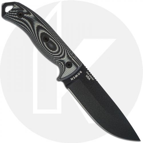 ESEE Knives ESEE-5PB-002 - Black Drop Point - Gray / Black 3D G10 Handle - Glass Breaker Pommel - Black Kydex Sheath