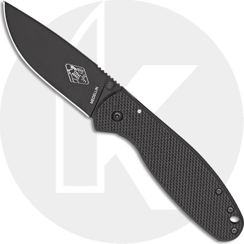 ESEE Knives Expat MEDELLIN-01B Folder Black Drop Point - Black G10 and Stainless Steel Frame Lock