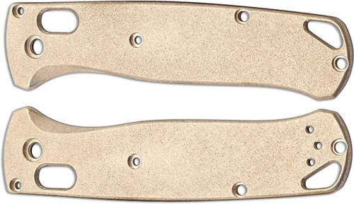 Flytanium Custom Brass Scales for Benchmade Bugout Knife - Antique Stonewash Finish