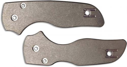 Flytanium Custom Titanium Scales for Spyderco Lil Native Knife - Stonewash Finish