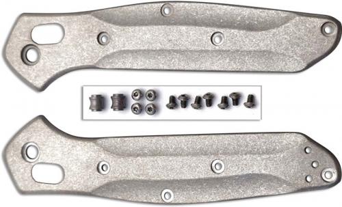 Flytanium Custom Titanium Handle Kit for Benchmade 940 Osborne Knife - Polished Stonewash Finish