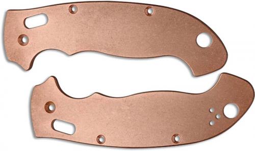 Flytanium Custom Copper Scales for Spyderco Manix 2 XL Knife - Antique Stonewash Finish