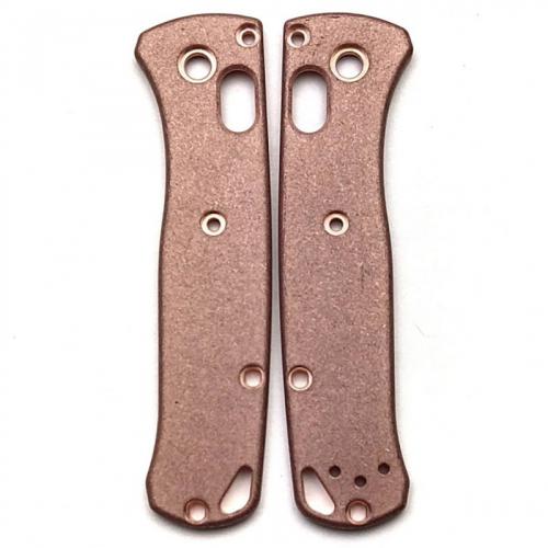 Flytanium Custom Copper Scales for Benchmade Mini Bugout Knife - Antique Stonewash Finish