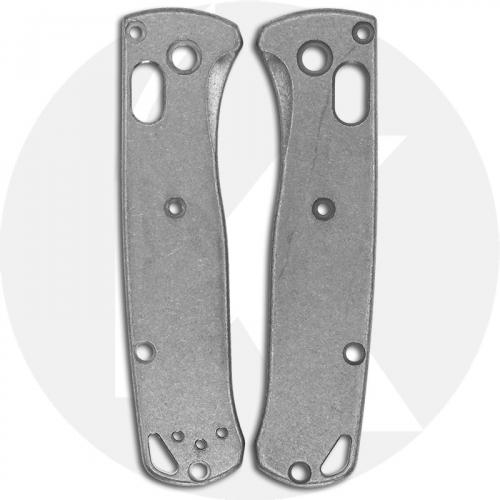Flytanium Custom Titanium Scales for Benchmade Mini Bugout Knife - Stonewash Finish
