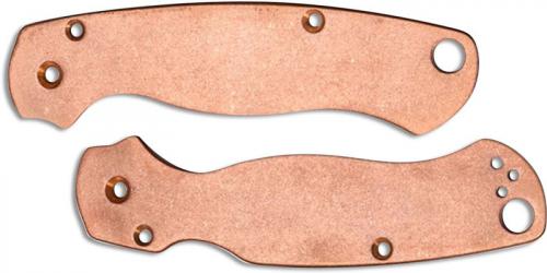 Flytanium Custom Copper Scales for Spyderco Para Military 2 Knife - Antique Stonewash Finish