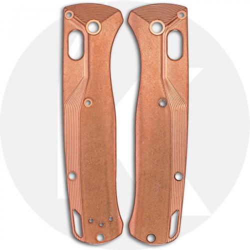 Flytanium Custom Copper Crossfade Scales for Benchmade Bugout Knife - Stonewash