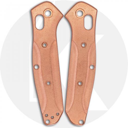 Flytanium Custom Copper Scales for Benchmade Mini Osborne Knife - Stonewash