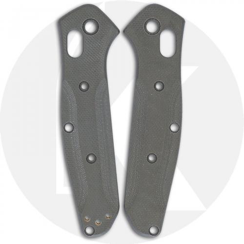 Flytanium Custom G10 Scales for Benchmade Mini Osborne Knife - Gray