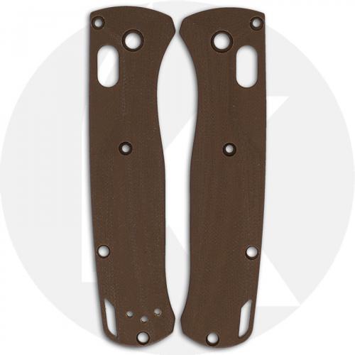 Flytanium Custom G10 Crossfade Scales for Benchmade Bugout Knife - Earth Brown