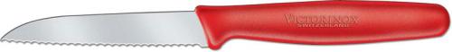 Forschner Paring Knife, 3.25 Inch Wavy Sheepfoot Red Nylon, FO-40605