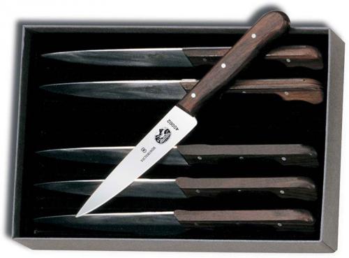 Forschner Steak Set, 6 Piece Sharp Tip Rosewood, FO-46059