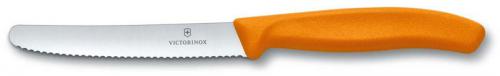 Victorinox Utility Knife - Rounded Wavy Blade - Orange Handle - 6.7836.L119
