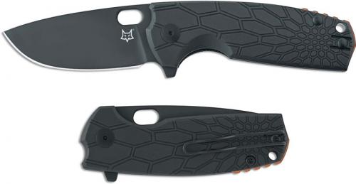 Fox Knives Vox Core FX-604 B Jesper Voxnaes EDC Black Drop Point Black FRN Flipper Folding Knife