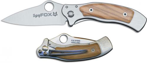 Fox Knives Spy-Fox SPY-2 OL Spyderco Collaboration EDC Olive Wood Frame Lock Folder Made In Italy