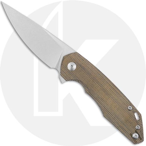 GiantMouse ACE Corta Knife - Satin Bohler M390 - Green Canvas Micarta