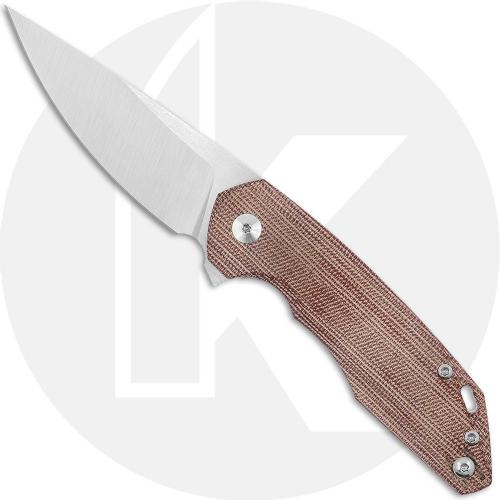 GiantMouse ACE Corta Knife - Satin Bohler M390 - Natural Canvas Micarta