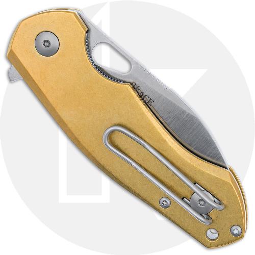 GiantMouse ACE Biblio Knife - Satin M390 - Brass