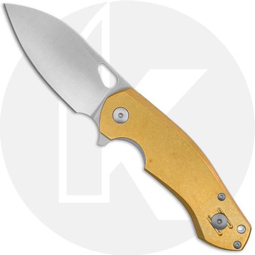 GiantMouse ACE Biblio Knife - Satin M390 - Brass