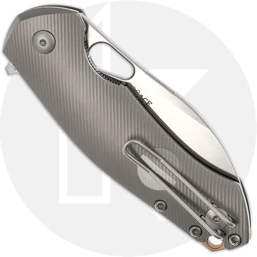 GiantMouse ACE Biblio XL Knife - Satin CPM MagnaCut Drop Point - Titanium