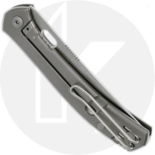 GiantMouse ACE Bleecker Knife - Satin CPM MagnaCut Drop Point - Titanium