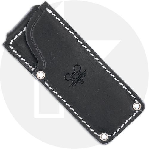 GiantMouse GMF1-MG Fixed Blade Knife - Satin CPM MagnaCut Modified Drop Point - Green Canvas Micarta - Leather Sheath