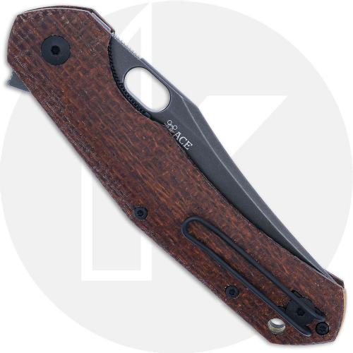 GiantMouse ACE Jutland Knife - PVD Vanadis 4E - Burlap Micarta