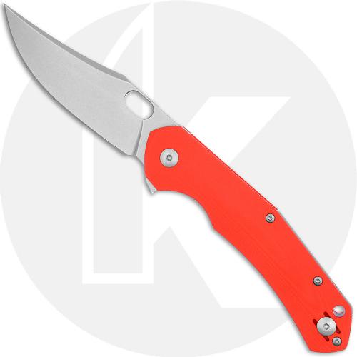 GiantMouse ACE Jutland Knife - Stonewash Elmax - Orange G10