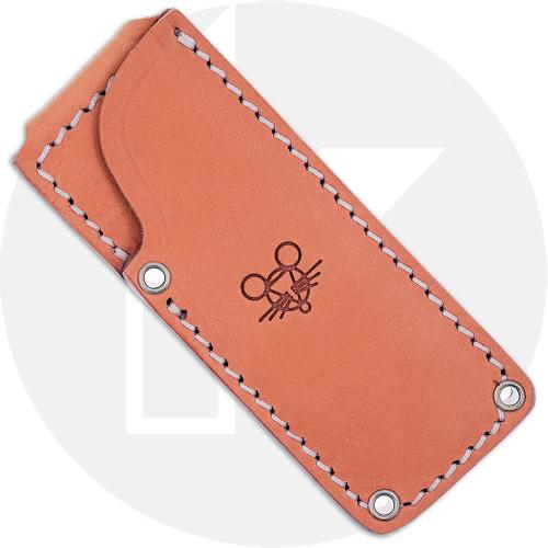 GiantMouse GMF1 Fixed Blade Knife - Stonewash PVD Bohler N690 Modified Drop Point - Leather Sheath